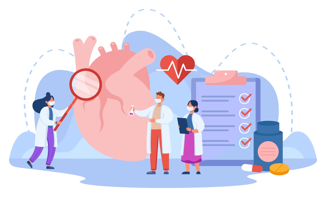 Tiny doctors studying huge human heart
